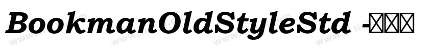 BookmanOldStyleStd 字体转换